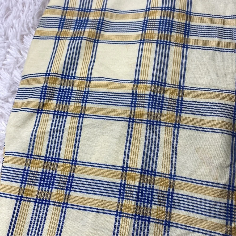 Vintage 50s Streetwear Mens Flat Front Above Knee Chino Shorts Plaid USA 38 NWT